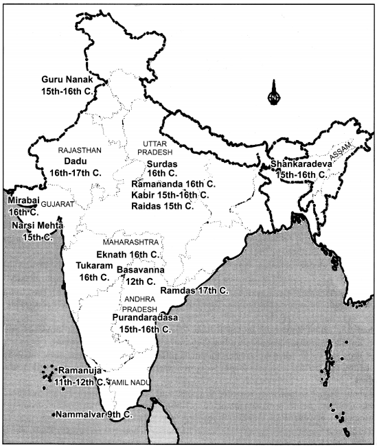 Class 7 History Chapter 8 Extra Questions and Answers Devotional Paths to the Divine