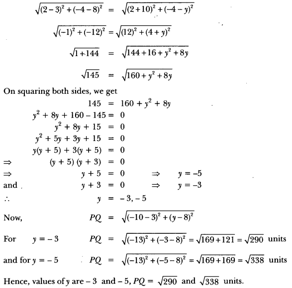 Coordinate Geometry Class 10 Extra Questions Maths Chapter 7 with Solutions Answers 60