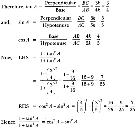 Introduction to Trigonometry Class 10 Extra Questions Maths Chapter 8 with Solutions Answers 55