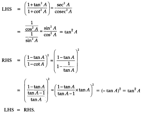 Introduction to Trigonometry Class 10 Extra Questions Maths Chapter 8 with Solutions Answers 59