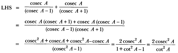 Introduction to Trigonometry Class 10 Extra Questions Maths Chapter 8 with Solutions Answers 63