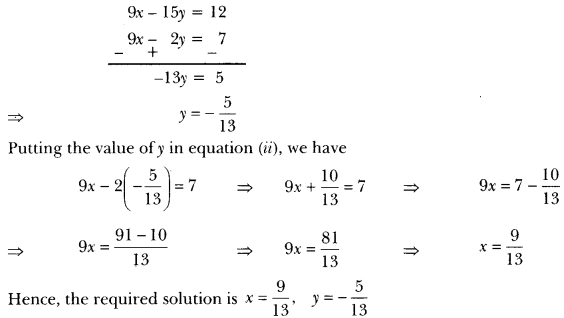 Pair of Linear Equations in Two Variables Class 10 Extra Questions Maths Chapter 3 with Solutions Answers 38