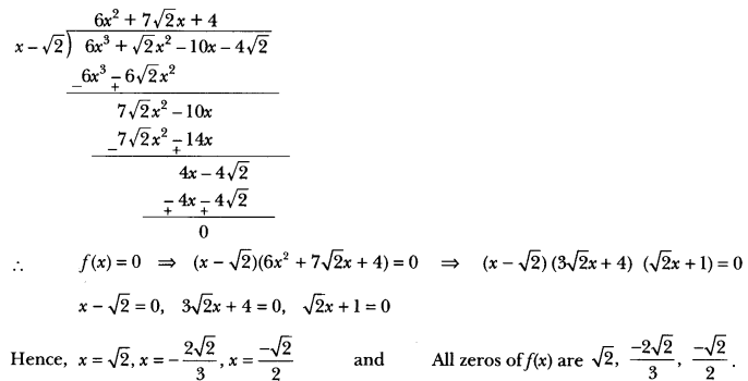 Polynomials Class 10 Extra Questions Maths Chapter 2 with Solutions Answers 27