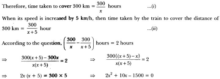 Quadratic Equations Class 10 Extra Questions Maths Chapter 4 with Solutions Answers 43