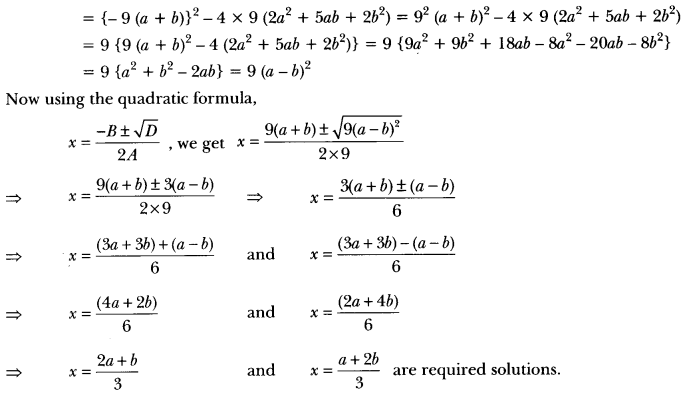 Quadratic Equations Class 10 Extra Questions Maths Chapter 4 with Solutions Answers 56