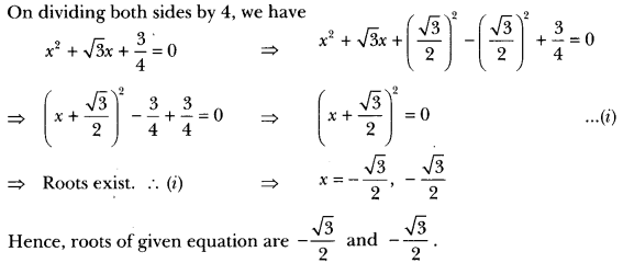 Quadratic Equations Class 10 Extra Questions Maths Chapter 4 with Solutions Answers 9
