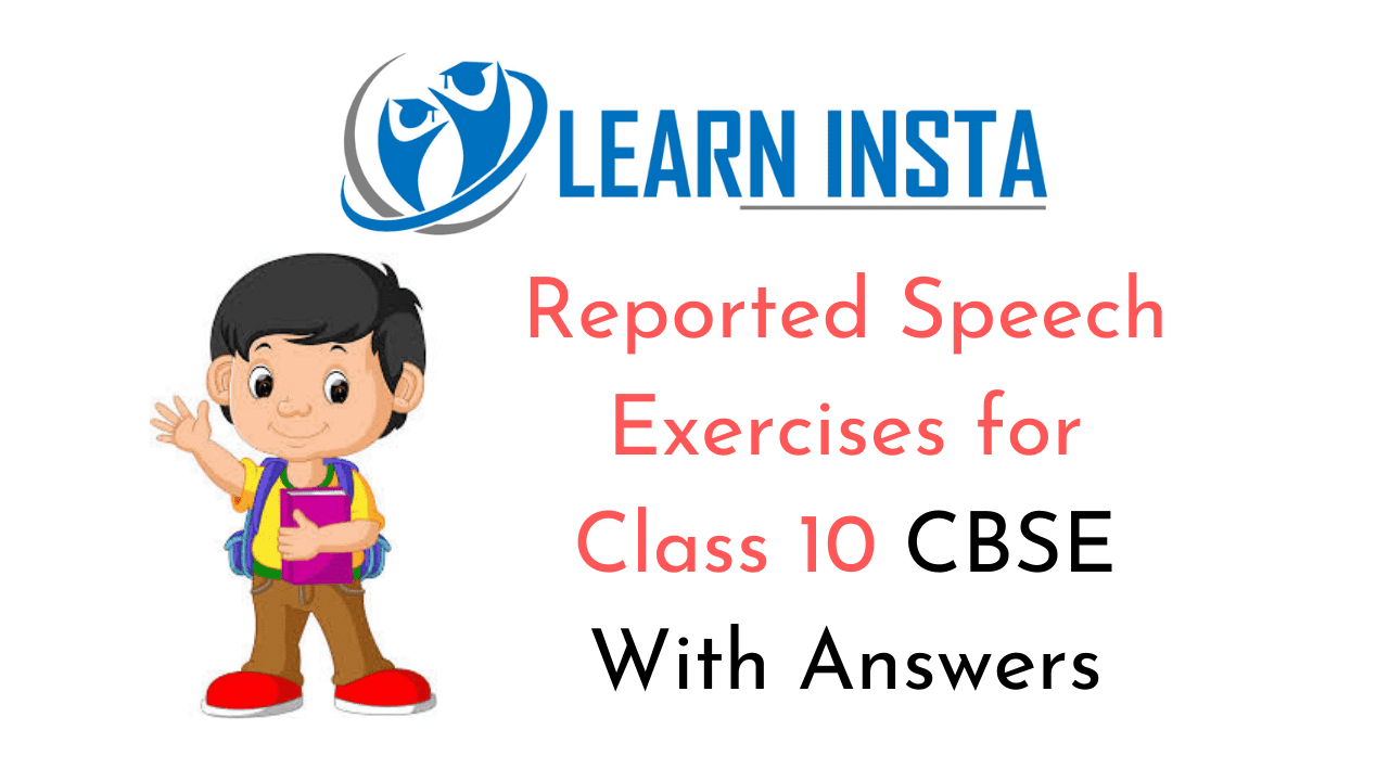 reported speech for class 10 exercise