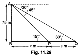 Some Applications of Trigonometry Class 10 Extra Questions Maths Chapter 9 with Solutions Answers 20