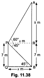 Some Applications of Trigonometry Class 10 Extra Questions Maths Chapter 9 with Solutions Answers 31