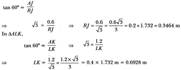 Some Applications of Trigonometry Class 10 Extra Questions Maths Chapter 9 with Solutions Answers 37