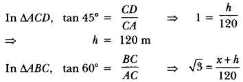 Some Applications of Trigonometry Class 10 Extra Questions Maths Chapter 9 with Solutions Answers 48