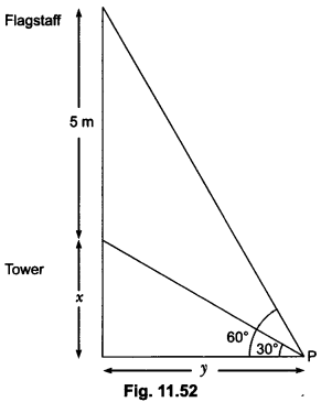 Some Applications of Trigonometry Class 10 Extra Questions Maths Chapter 9 with Solutions Answers 50