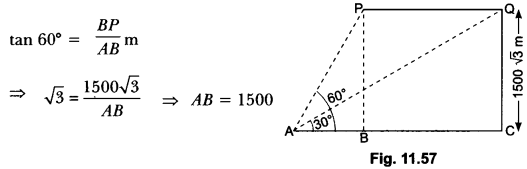 Some Applications of Trigonometry Class 10 Extra Questions Maths Chapter 9 with Solutions Answers 66