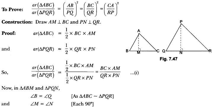 Triangles Class 10 Extra Questions Maths Chapter 6 with Solutions Answers 63