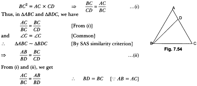 Triangles Class 10 Extra Questions Maths Chapter 6 with Solutions Answers 72