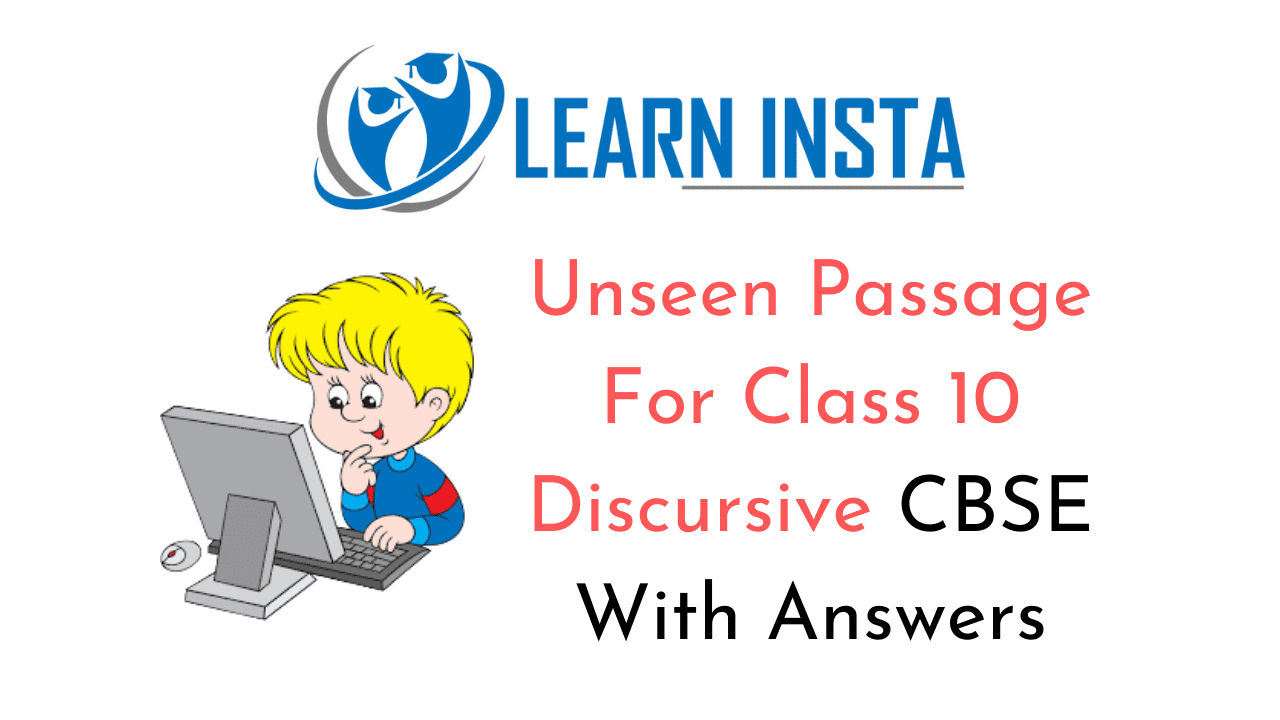 Unseen Passage For Class 10 Discursive
