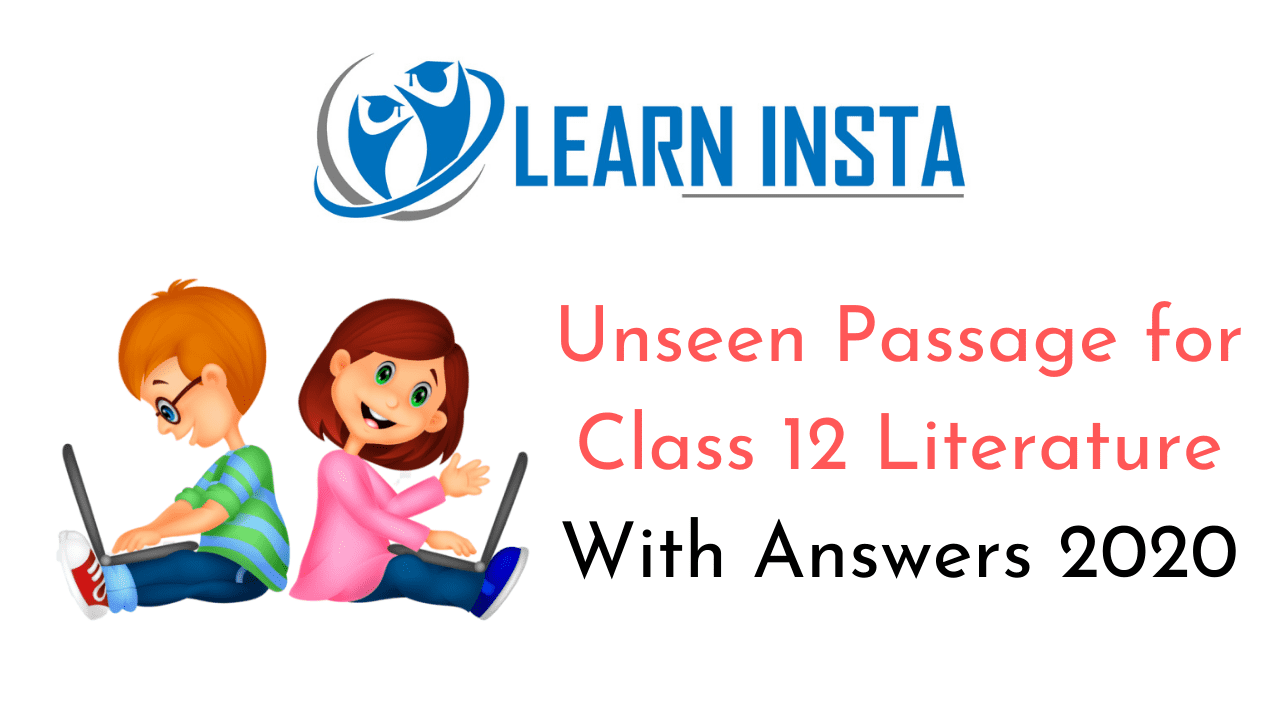Unseen Passage for Class 12 Literature
