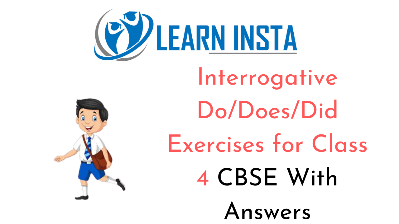 Do Does Did Exercises for Class 4 CBSE with Answers