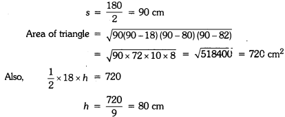 Heron’s Formula Class 9 Extra Questions Maths Chapter 12 with Solutions Answers 7