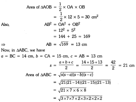 Heron’s Formula Class 9 Extra Questions Maths Chapter 12 with Solutions Answers 9