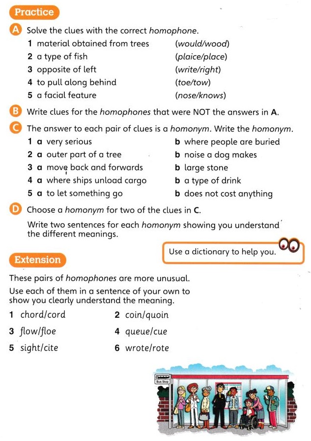 Homophones Exercise For Class 3