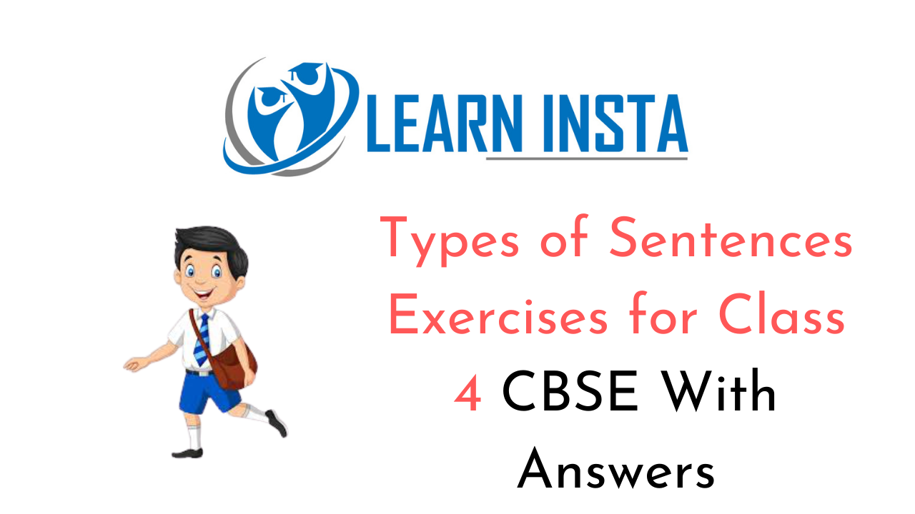 Types Of Sentences Exercises for Class 4 CBSE with Answers