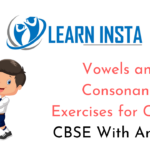 Vowels and Consonants Worksheet Exercises for Class 2 Examples with Answers CBSE 1