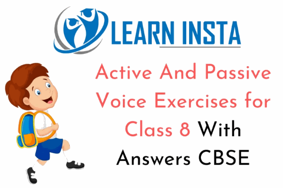Active And Passive Voice Exercises for Class 8 With Answers CBSE Q1.1