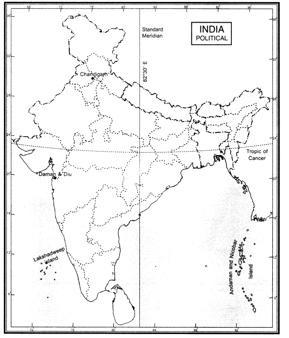Class 9 Geography Chapter 1 Extra Questions India-Size and Location img-2