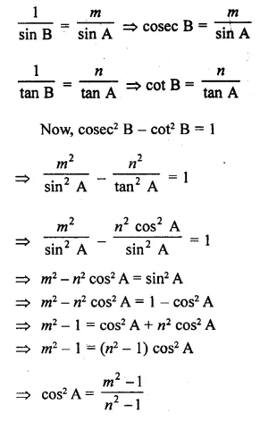 ML Aggarwal Class 10 Solutions for ICSE Maths Chapter 18 Trigonometric Identities Chapter Test Q14.1