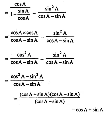 ML Aggarwal Class 10 Solutions for ICSE Maths Chapter 18 Trigonometric Identities Chapter Test Q9.1