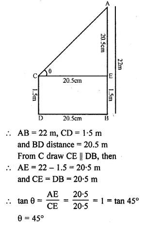 ML Aggarwal Class 10 Solutions for ICSE Maths Chapter 20 Heights and Distances Ex 20 Q13.1