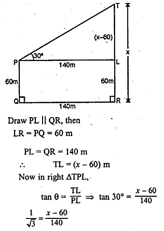 ML Aggarwal Class 10 Solutions for ICSE Maths Chapter 20 Heights and Distances Ex 20 Q25.1