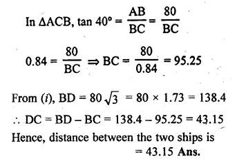 ML Aggarwal Class 10 Solutions for ICSE Maths Chapter 20 Heights and Distances Ex 20 Q26.2