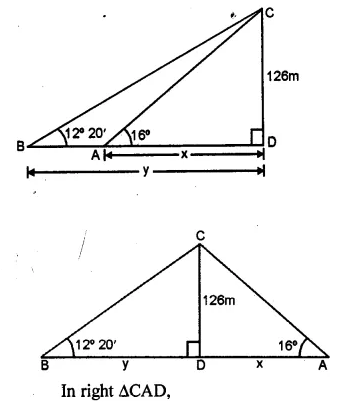ML Aggarwal Class 10 Solutions for ICSE Maths Chapter 20 Heights and Distances Ex 20 Q30.1