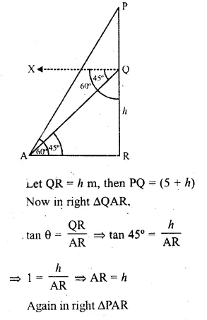ML Aggarwal Class 10 Solutions for ICSE Maths Chapter 20 Heights and Distances Ex 20 Q33.1