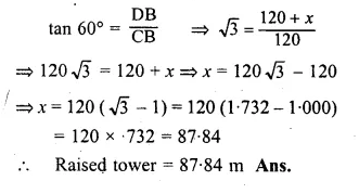 ML Aggarwal Class 10 Solutions for ICSE Maths Chapter 20 Heights and Distances Ex 20 Q36.2