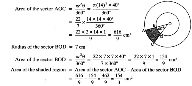 NCERT Solutions for Class 10 Maths Chapter 12 Areas Related to Circles Ex 12.3 2