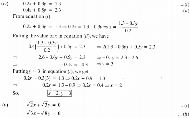 NCERT Solutions for Class 10 Maths Chapter 3 Pair of Linear Equations in Two Variables Ex 3.3 3