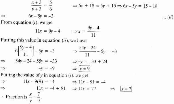 Ncert Solutions For Class 10 Maths Chapter 3 Pair Of Linear Equations In Two Variables Ex 3 3