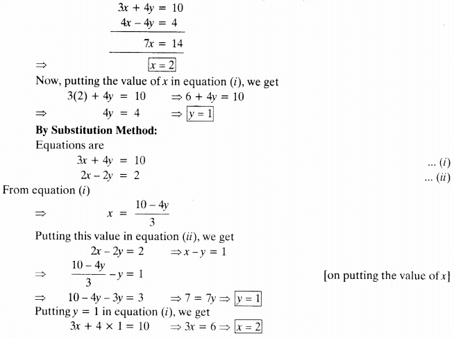 NCERT Solutions for Class 10 Maths Chapter 3 Pair of Linear Equations in Two Variables Ex 3.4 2