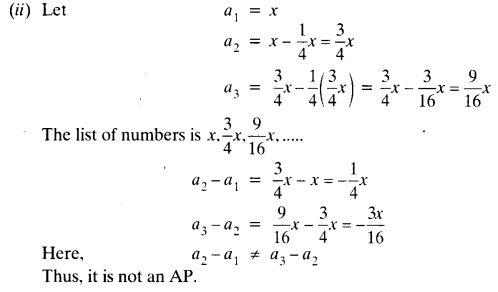 NCERT Solutions for Class 10 Maths Chapter 5 Arithmetic Progressions Ex 5.1 1