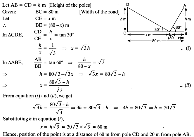 NCERT Solutions for Class 10 Maths Chapter 9 Some Applications of Trigonometry Ex 9.1 13