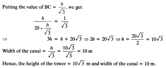 NCERT Solutions for Class 10 Maths Chapter 9 Some Applications of Trigonometry Ex 9.1 16