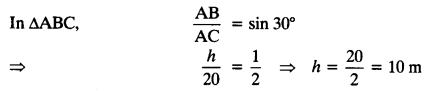 NCERT Solutions for Class 10 Maths Chapter 9 Some Applications of Trigonometry Ex 9.1 3