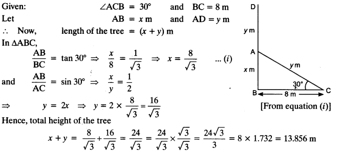 NCERT Solutions for Class 10 Maths Chapter 9 Some Applications of Trigonometry Ex 9.1 4
