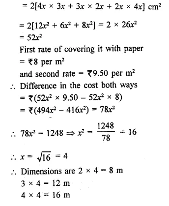 RD Sharma Class 9 Solutions Chapter 18 Surface Areas and Volume of a Cuboid and Cube Ex 18.1 Q16.1