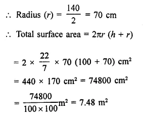 RD Sharma Class 9 Solutions Chapter 19 Surface Areas and Volume of a Circular Cylinder Ex 19.1 Q4.1