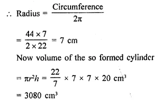 RD Sharma Class 9 Solutions Chapter 19 Surface Areas and Volume of a Circular Cylinder Ex 19.2 Q13.1