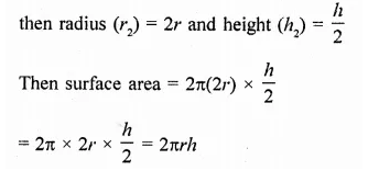 RD Sharma Class 9 Solutions Chapter 19 Surface Areas and Volume of a Circular Cylinder MCQS Q1.1